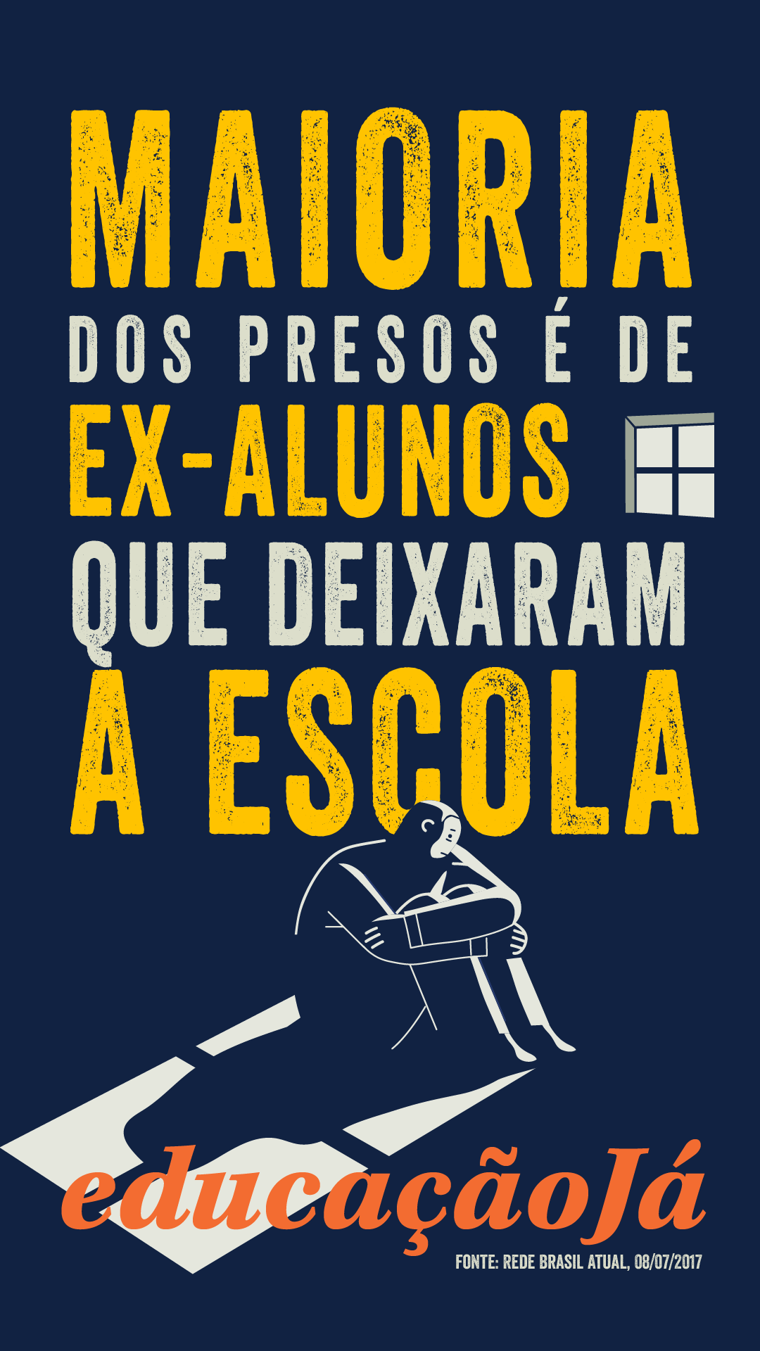Maioria dos presos é de ex-alunos que deixaram a escola