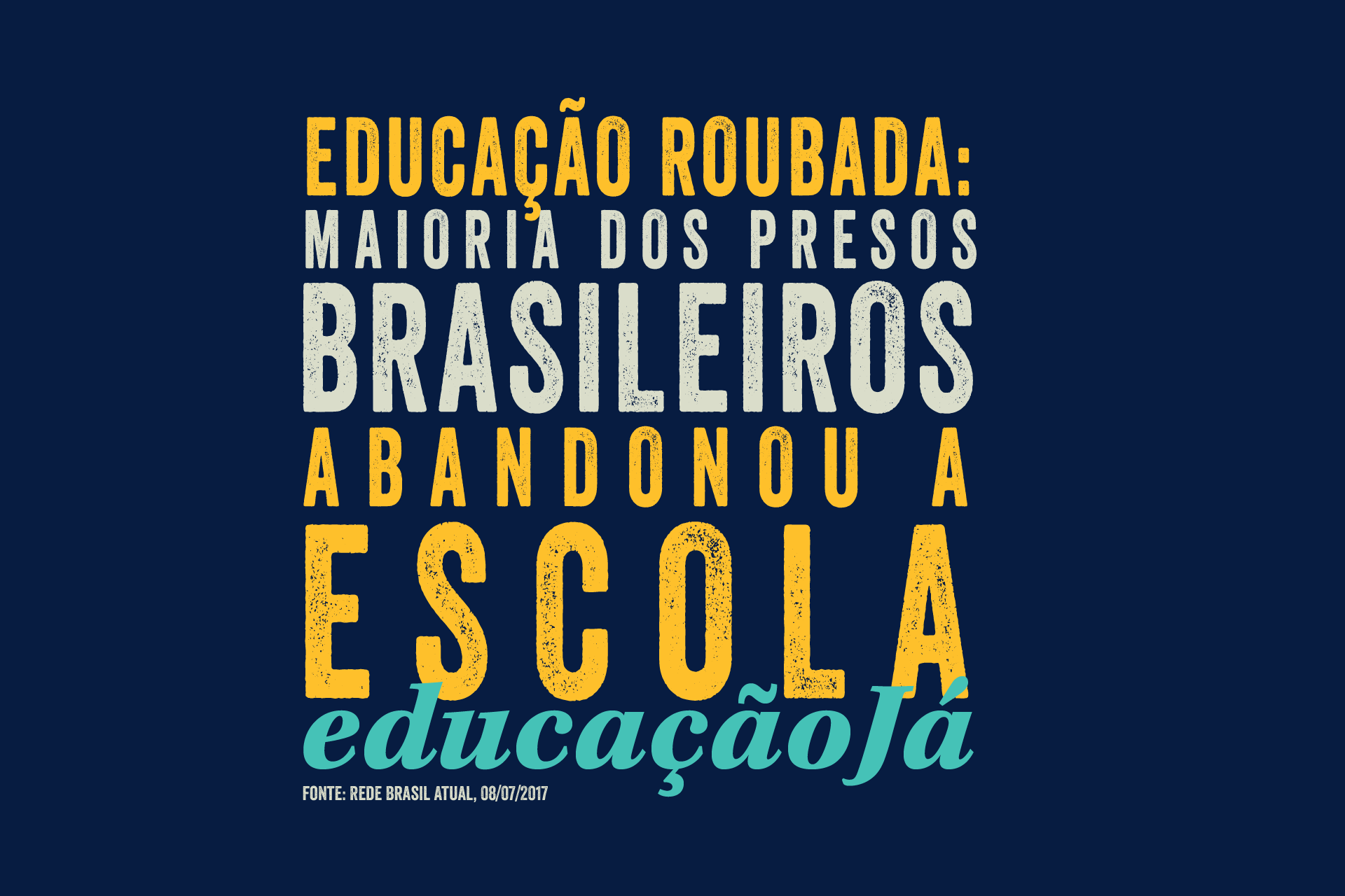 Educação roubada: maioria dos presos brasileiros abandonou a escola