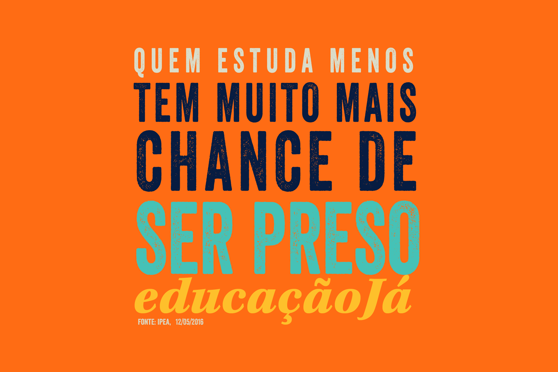 Quem estuda menos tem muito mais chance de ser preso
