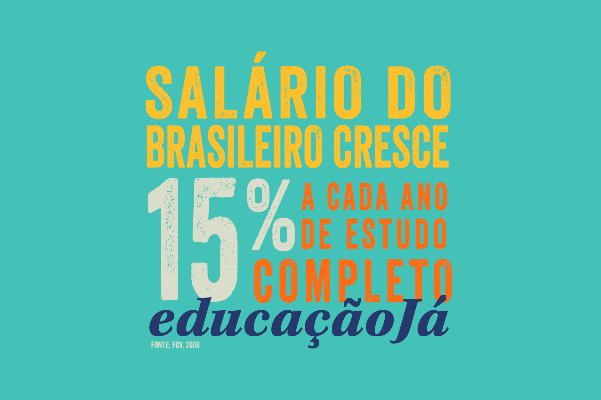 Salário do brasileiro cresce 15% a cada ano de estudo completo