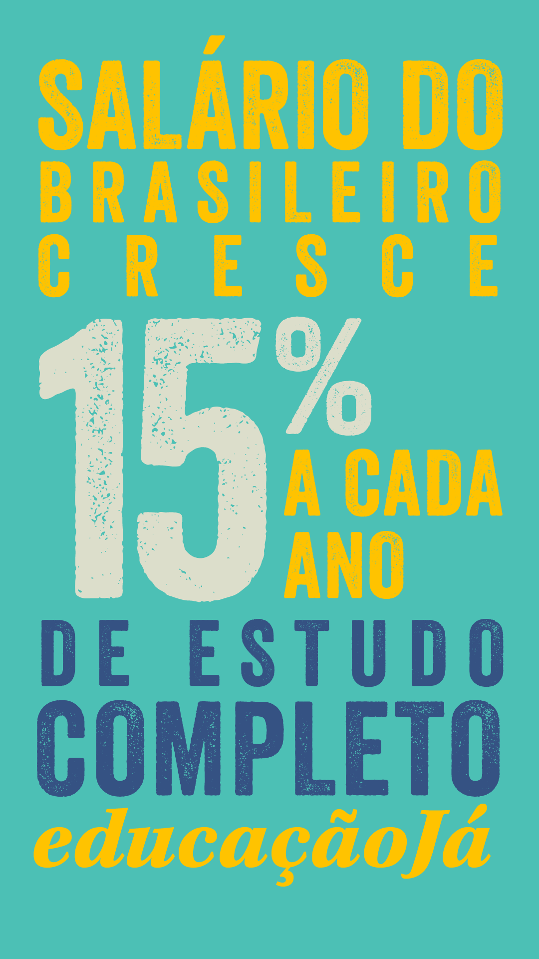 Salário do brasileiro cresce 15% a cada ano de estudo completo