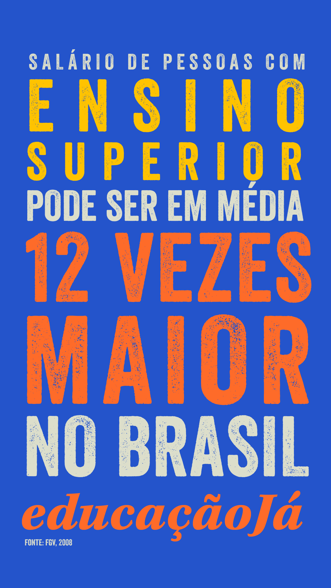 Salário de pessoas com ensino superior pode ser até 12x maior no Brasil
