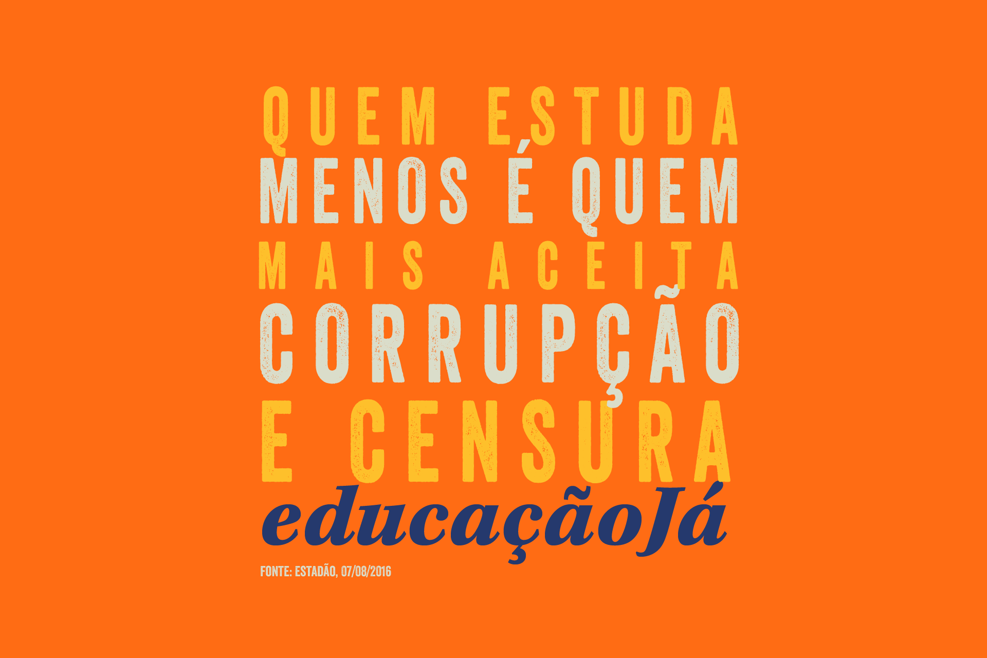 Quem estuda menos é quem mais aceita corrupção e censura